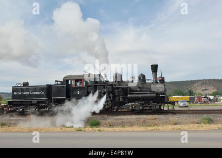 Mount Emily Lumber Co. Shay #1, City of Prineville Railway Fourth of July celebration, Prineville, Oregon 14074 61665 Stock Photo