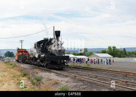 Mount Emily Lumber Co. Shay #1, City of Prineville Railway Fourth of July celebration, Prineville, Oregon 14074 61618 Stock Photo