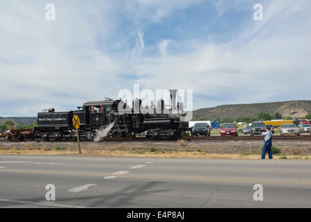 Mount Emily Lumber Co. Shay #1, City of Prineville Railway Fourth of July celebration, Prineville, Oregon 14074 61658 Stock Photo