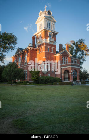 The 1885 Gwinnett Historic Courthouse on the square in downtown Lawrenceville, Georgia, just outside of Atlanta. USA Stock Photo