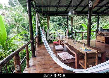 La Loma Jungle Lodge and Chocolate Farm.  Isla Bastimentos B&B  Bocas del Toro Panama Stock Photo
