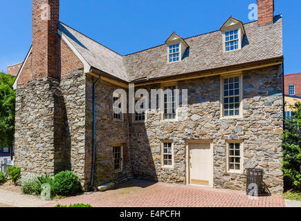 The historic 18thC Old Stone House, M Street NW, Georgetown, Washington DC, USA
