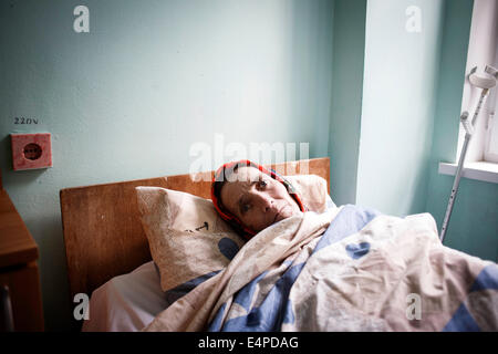 Tuberculosis and HIV in Moldova, palliative care unit of Chiril Draganiuc hospital, Chișinău, Moldova Stock Photo