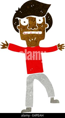 cartoon boy panicking Stock Vector