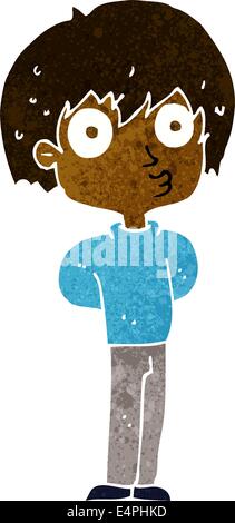 cartoon impressed boy Stock Vector