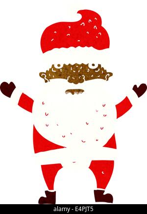 cartoon grumpy santa Stock Vector