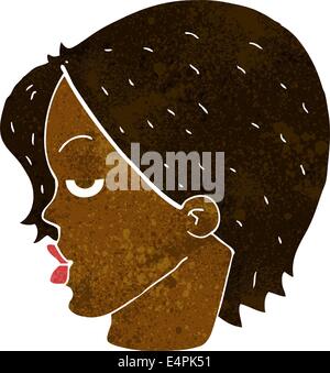 cartoon woman raising eyebrow Stock Vector Art & Illustration, Vector ...