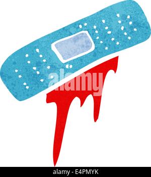 cartoon bloody plaster Stock Vector