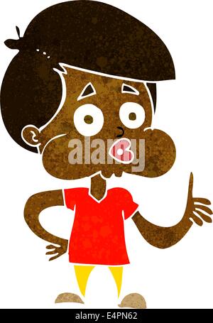 cartoon boy giving thumbs up Stock Vector