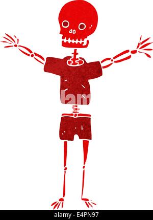 cartoon skeleton in clothes Stock Vector