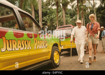 JURASSIC PARK 1993 Universal Pictures film with Laura Dern and Richard Attenborough Stock Photo