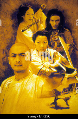 CROUCHING TIGER, HIDDEN DRAGON  Artwork for 2000 Columbia Asia film with Yun-Fat Chow (front) and Michelle Yeo (middle) Stock Photo