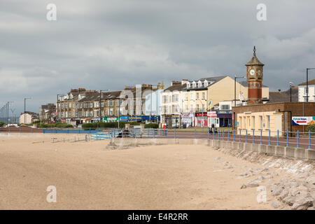 Beach at Morecambe, Lancashire, on an overcast day Stock Photo