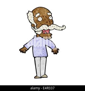 cartoon old man gasping in surprise Stock Vector