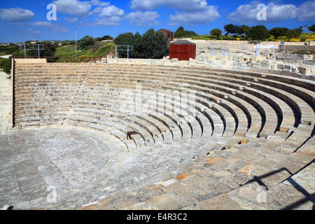 The 2nd century BC Greco-Roman amphitheatre at Kourion near Limassol in Southern Cyprus Stock Photo