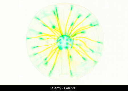 Plasma ball inverted isolated on white Stock Photo