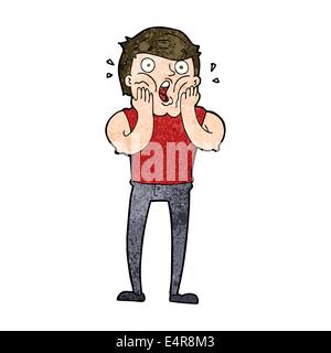 cartoon gasping man Stock Vector