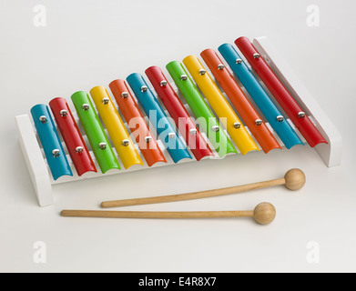 Children's colourful xylophone Stock Photo