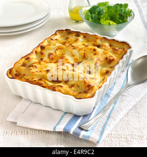 Roasted Butternut Squash and Mushroom Lasagne Stock Photo