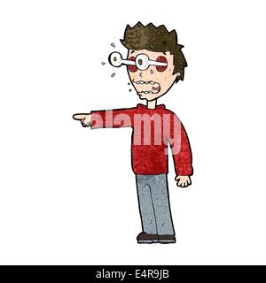 cartoon man with popping out eyes Stock Vector