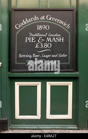 Goddards Pie and Mash Shop Cafe Greenwich London Stock Photo