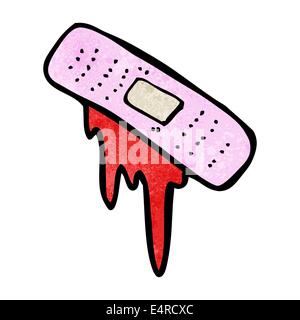 cartoon bloody plaster Stock Vector