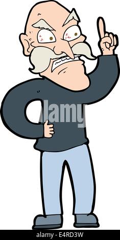 cartoon old man laying down rules Stock Vector Image & Art - Alamy