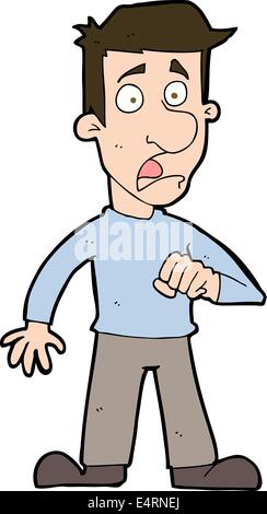 cartoon shocked man Stock Vector