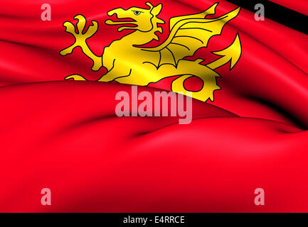 Kingdom of Wessex Flag. Close Up. Stock Photo