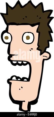 cartoon shocked man's face Stock Vector