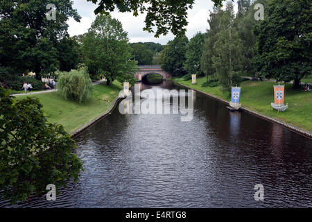 Riga Canal in Riga city Latvia Stock Photo