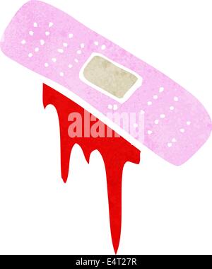 cartoon bloody plaster Stock Vector