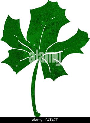 cartoon red maple leaf Stock Vector