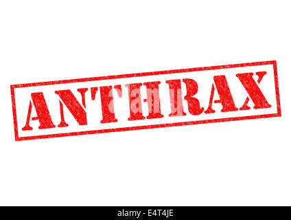 ANTHRAX red Rubber Stamp over a white background. Stock Photo