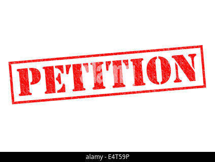 PETITION red Rubber Stamp over a white background. Stock Photo