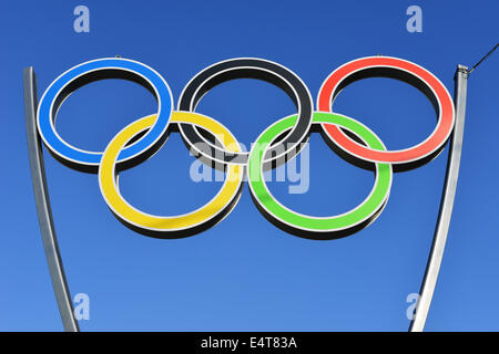 Olympic rings Stock Photo