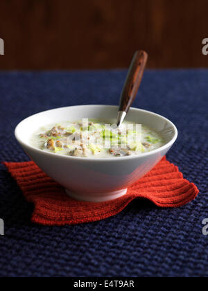 Bowl of Oyster Stew, Studio Shot Stock Photo