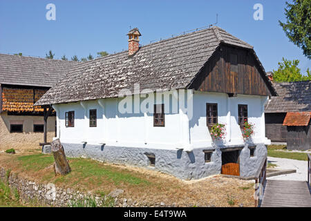 View of Peasants house, Kumrovec historical village, Zagorje area of Croatia Stock Photo