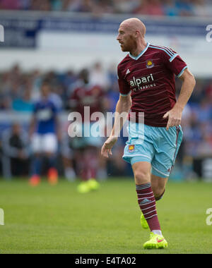 Ipswich, UK. 16th July, 2014. Pre Season Friendly. Ipswich Town versus West Ham United. James Collins of West Ham United. © Action Plus Sports/Alamy Live News Stock Photo