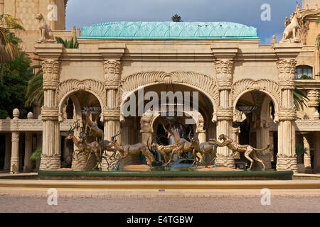 SUN CITY, SOUTH AFRICA - APRIL 21, 2010 :  Lost City or Sun City is a Luxury Hotel with a grand entrance and luxury palace. Stock Photo