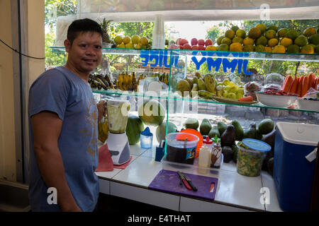 Bali, Indonesia.  Jimmy's Juice, a Refreshment Shop in Jimbaran. Stock Photo