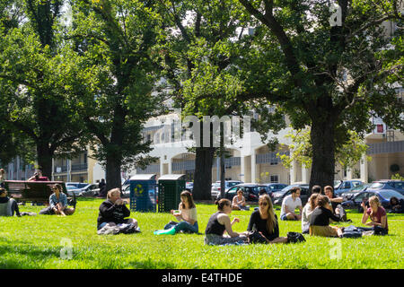 Melbourne Australia,Victoria Carlton,Parkville,University of Melbourne,campus,school,University Square,student students education pupil pupils,adult a Stock Photo