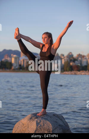 Young fitness woman, stands on push up bars stand, doing plunk exercise at  home, does chest press workout training in her kitchen, exercising on yoga  rubber mat 35853589 Stock Photo at Vecteezy