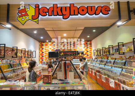 Melbourne Australia,Central,Jerkyhouse,candy,chocolates,sweets,treats,sale,shopping shopper shoppers shop shops market markets marketplace buying sell Stock Photo