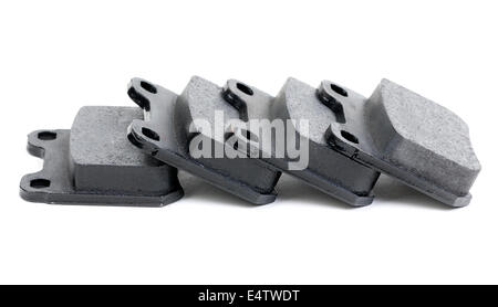 Set of brake pads, isolate on white Stock Photo