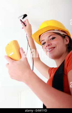 portrait of a young worker Stock Photo