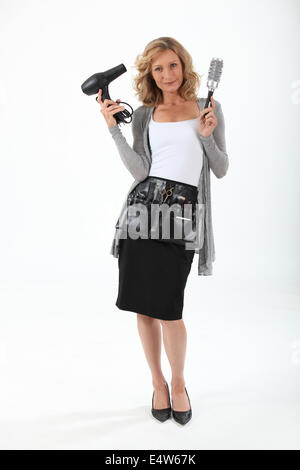 Female hairdresser Stock Photo