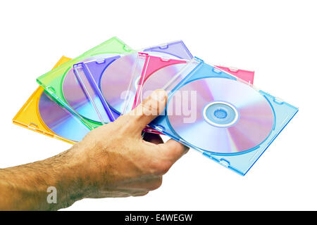 man's hand with DVD Stock Photo