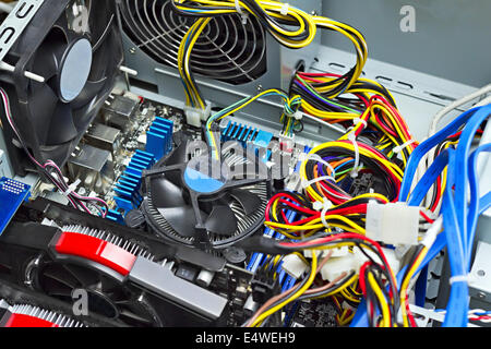 Close-up of the internal system block Stock Photo
