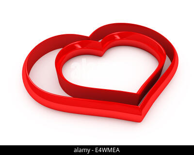 3d heart over white background Stock Photo